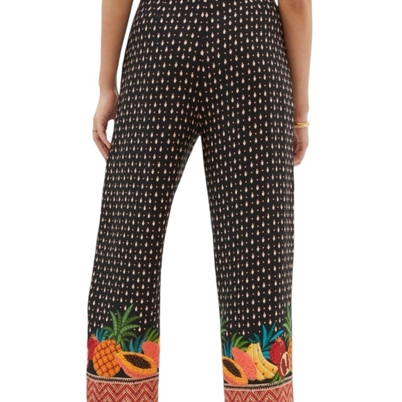 Farm Rio Tucker Paperbag Pants Fruits Belted Crop Size XS - Picture 4 of 13